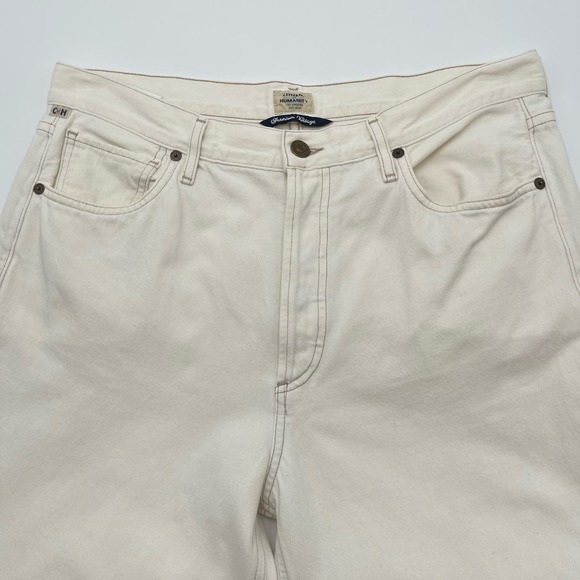 Citizens of Humanity | Off White Ecru Gaucho Wide Leg Crop Jeans 29 - Picture 5 of 14
